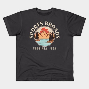 Sports Broads Virginia, USA Kids T-Shirt